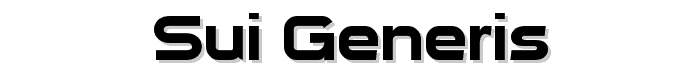 Sui Generis font